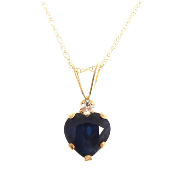 Jewelry - 🎁✔️Blue sapphire 10k pendant 🎁